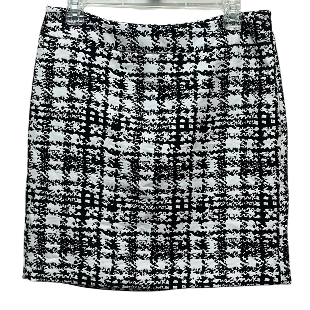 Ann Taylor Women’s New 8 Petite Monochrome Patterned Pencil Skirt - Picture 3 of 9